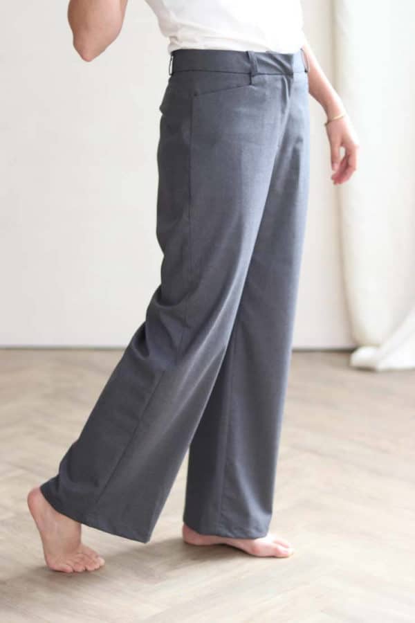 Pantalon large en laine femme sale